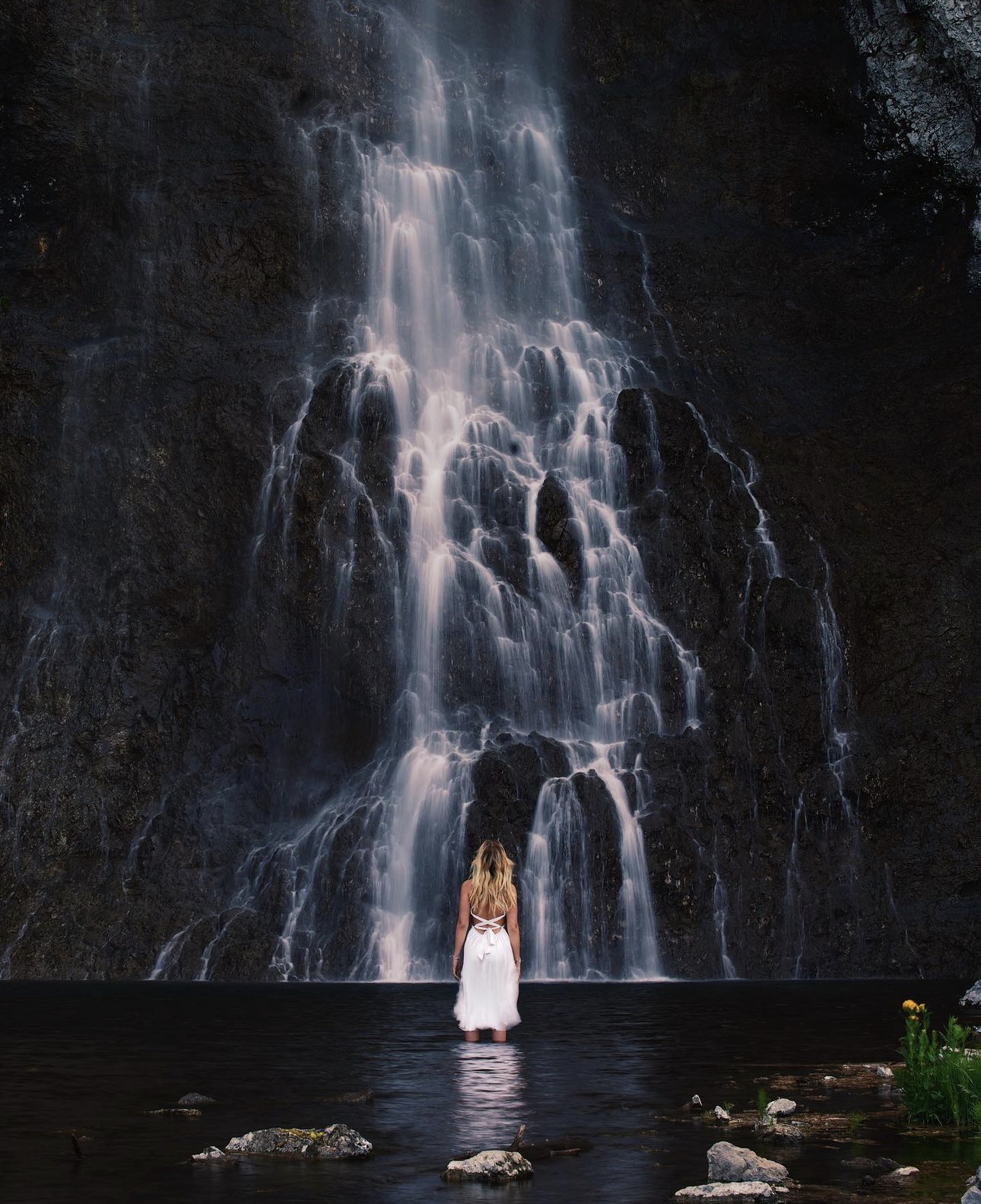 marla standing in front of fairy falls