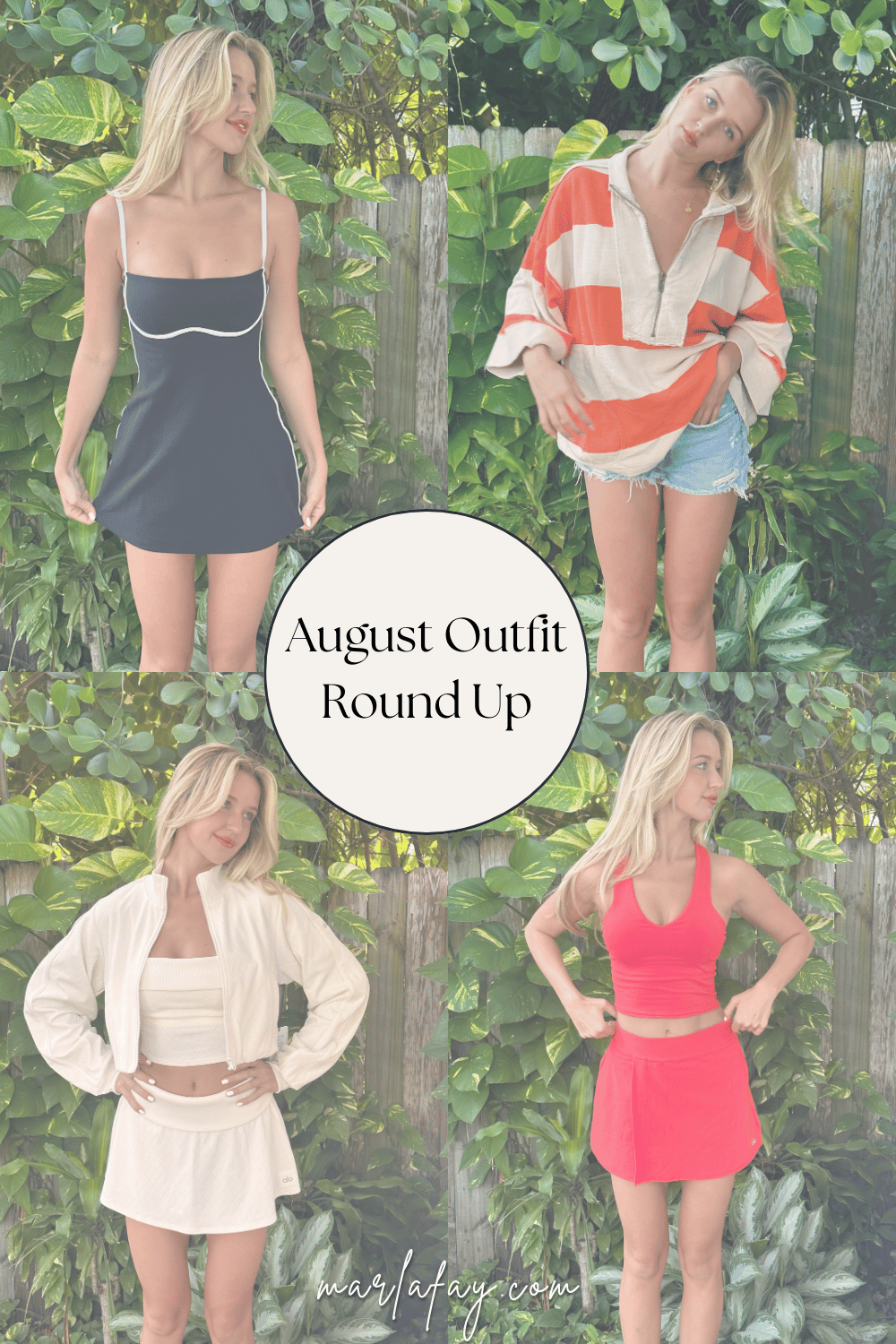 august outfit round up, pin graphic