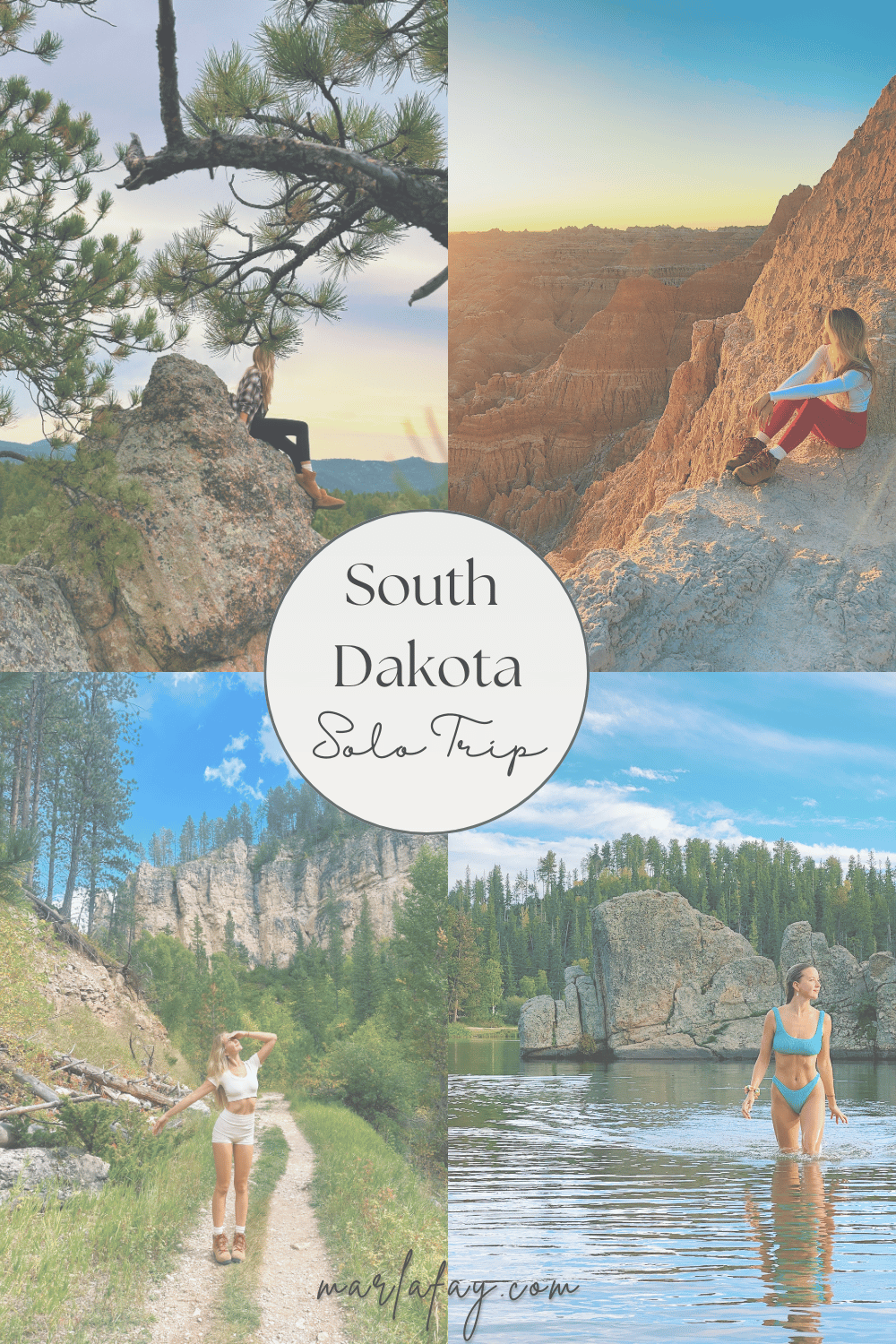 my solo trip to south dakota pin graphic